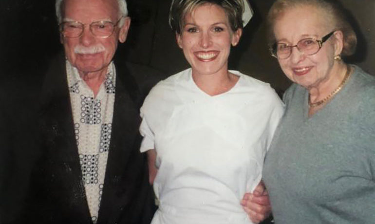 Erin Marlin and her grandparents