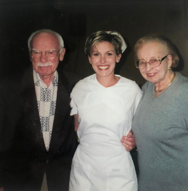 Erin Marlin and her grandparents